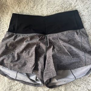 Lululemon high rise speed up shorts size 4 4”
